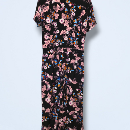 Sandro Oliver Jumpsuit – UK 8/10 – Bold Print – Snap Button Wide Leg