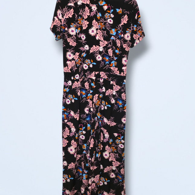 Sandro Oliver Jumpsuit – UK 8/10 – Bold Print – Snap Button Wide Leg