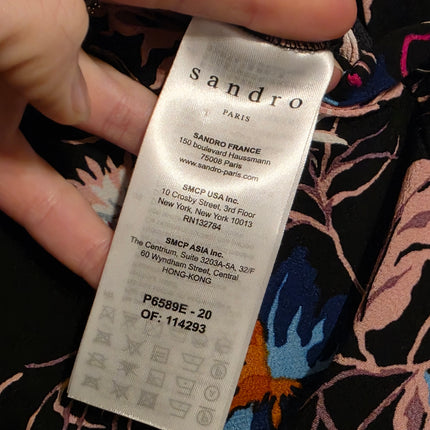 Sandro Oliver Jumpsuit – UK 8/10 – Bold Print – Snap Button Wide Leg