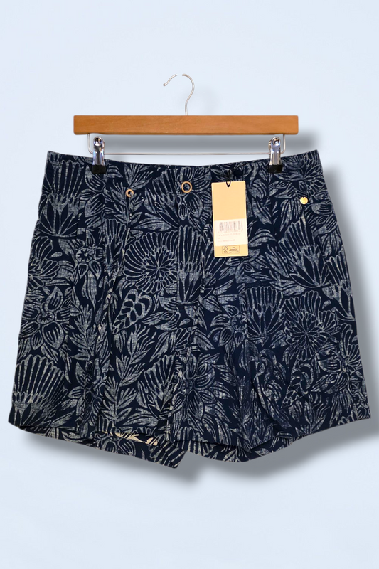 Scotch & Soda All Over Print Pleated Shorts Size UK 14