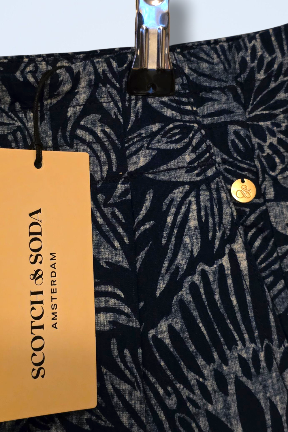 Scotch & Soda All Over Print Pleated Shorts Size UK 14