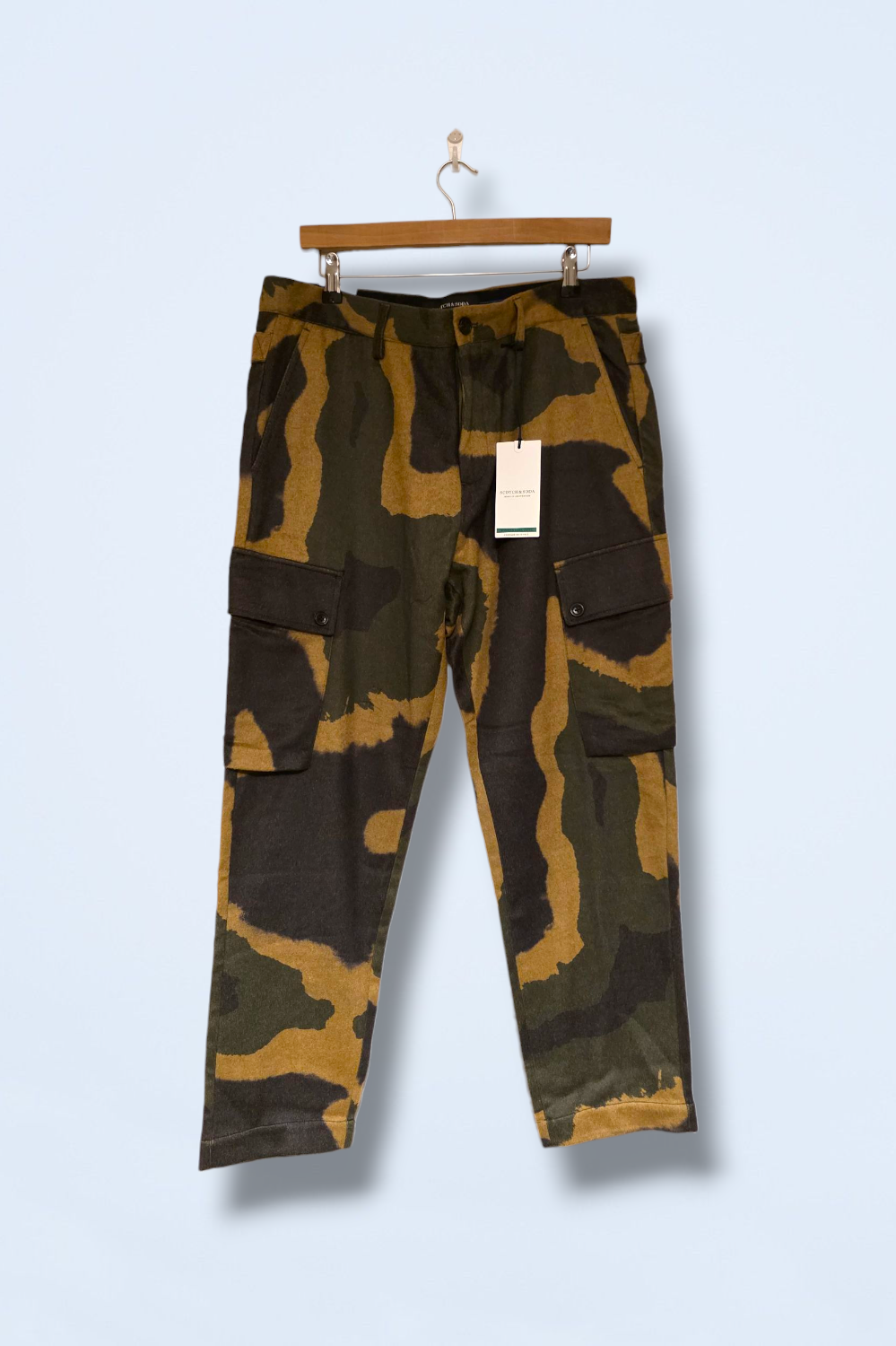 Scotch & Soda Camouflage Tapered Cargo Trouser New 32x32