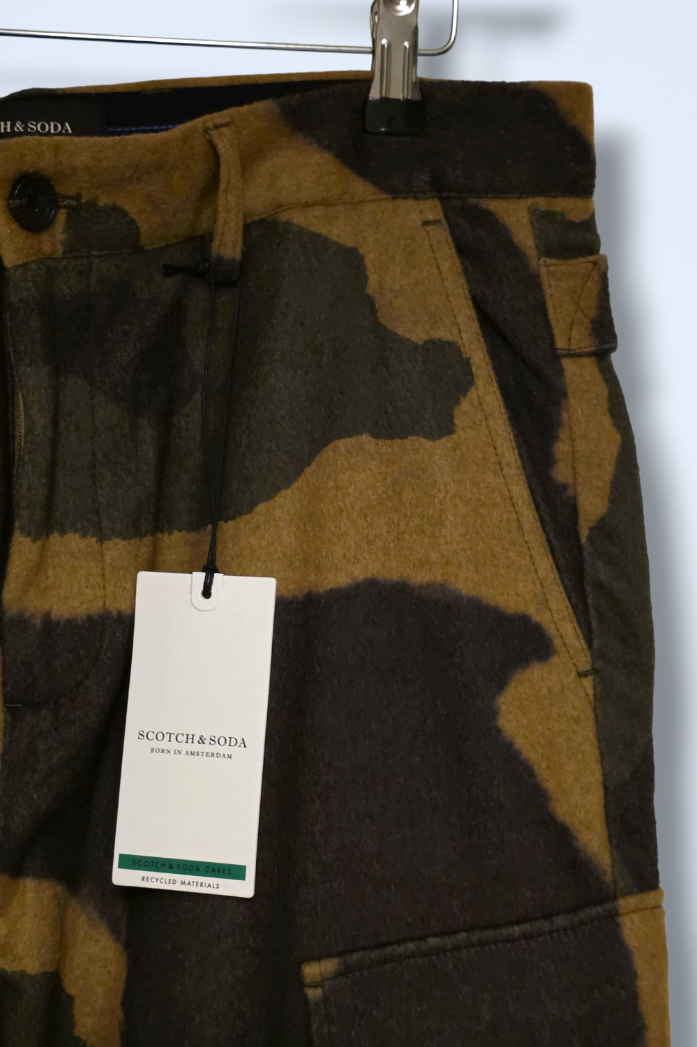 Scotch & Soda Camouflage Tapered Cargo Trouser New 32x32