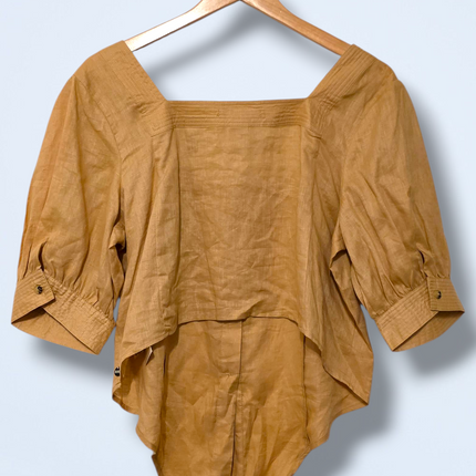 Scotch & Soda New Square Neck Linen Blouse Size XL