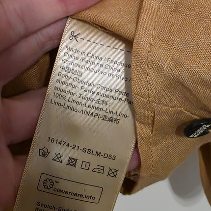 Scotch & Soda New Square Neck Linen Blouse Size XL