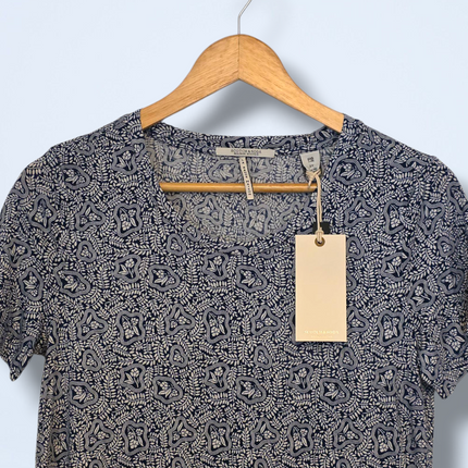 Blue & White Floral Print Scotch & Soda T-Shirt New UK XS