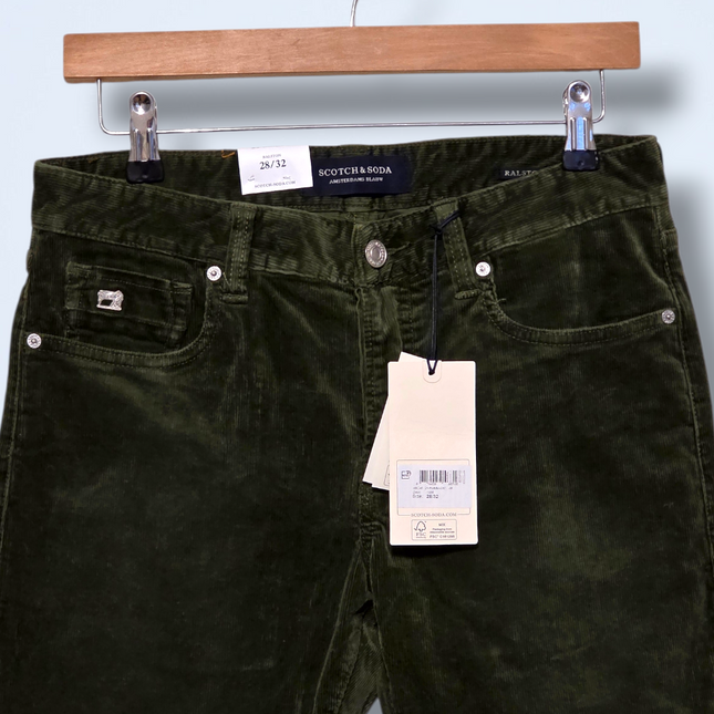 Scotch & Soda – Ralston Corduroy Jeans – Dark Green – NWT 28/32