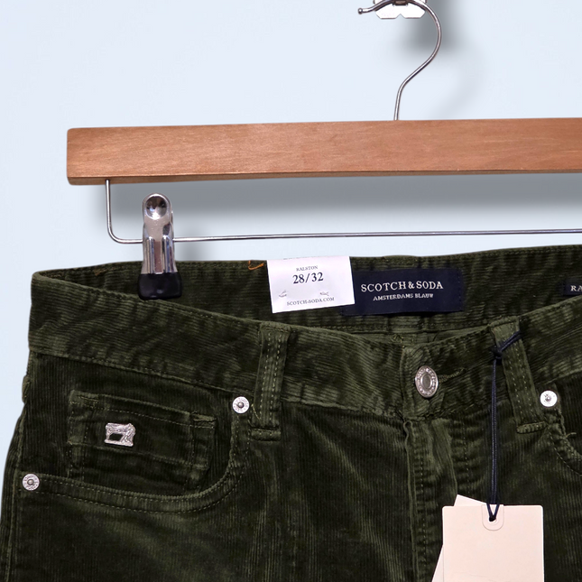 Scotch & Soda – Ralston Corduroy Jeans – Dark Green – NWT 28/32