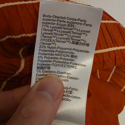 Scotch & Soda Orange/rust Striped Wrap Dress New Size Small