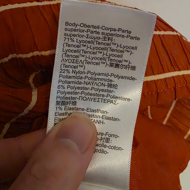 Scotch & Soda Orange/rust Striped Wrap Dress New Size Small