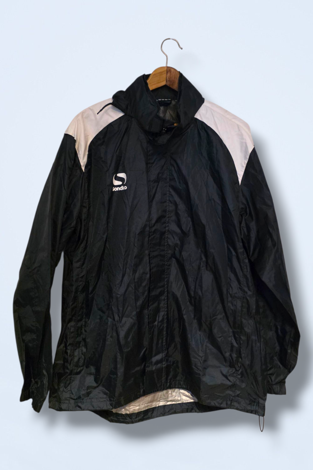 Sondico Navy & White Zipped Rain Coat Size Large