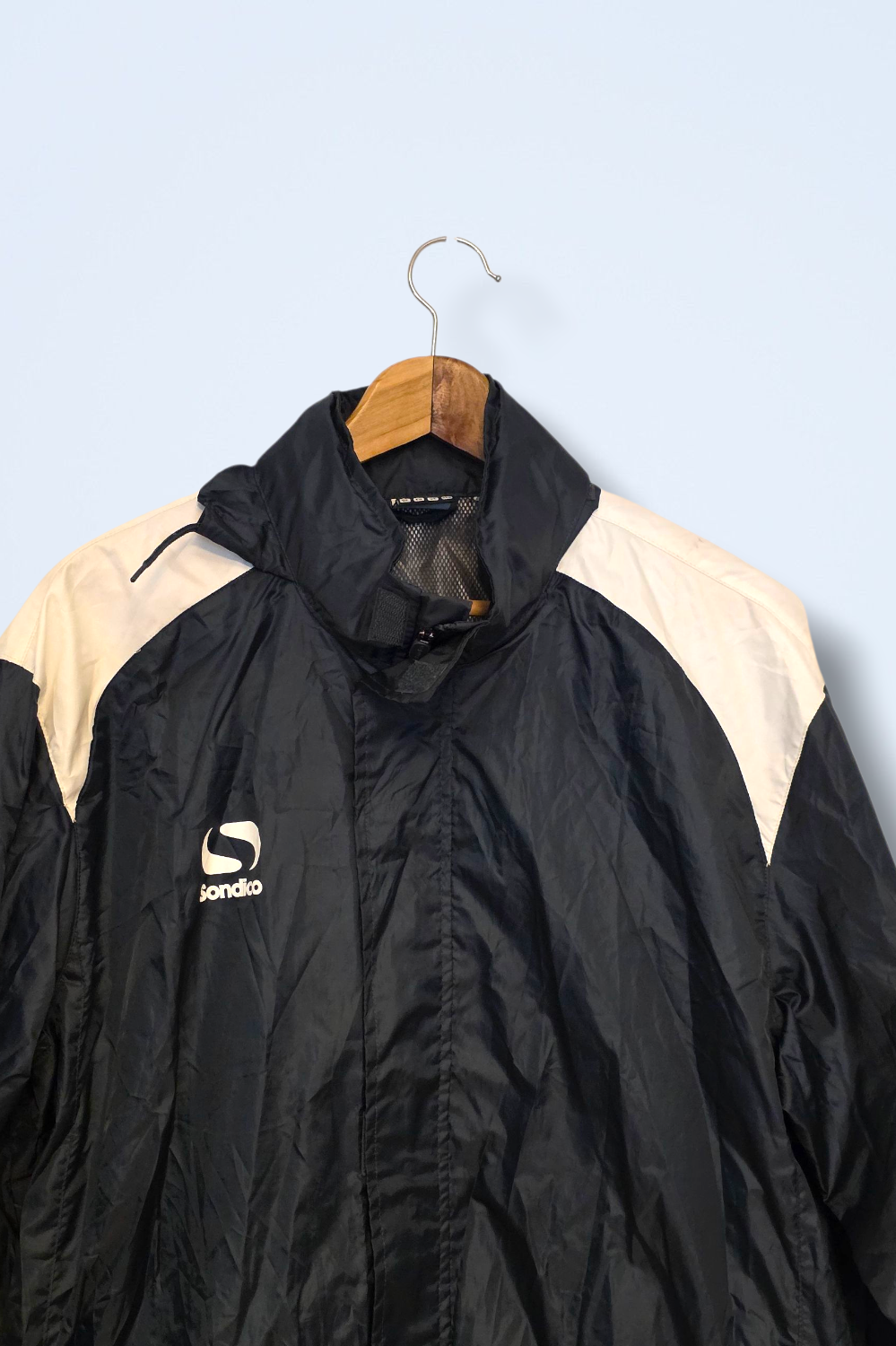 Sondico Navy & White Zipped Rain Coat Size Large