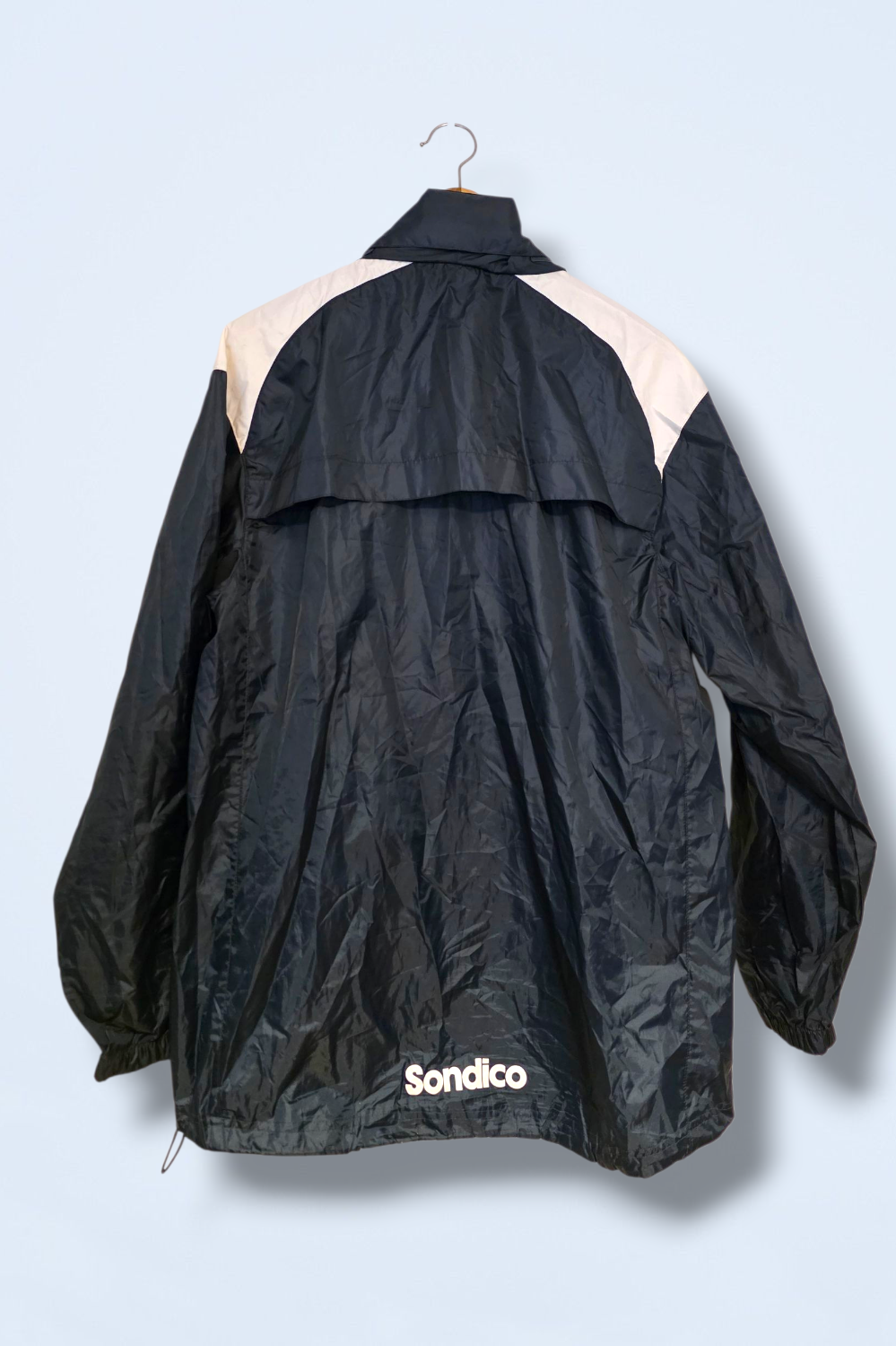 Sondico Navy & White Zipped Rain Coat Size Large
