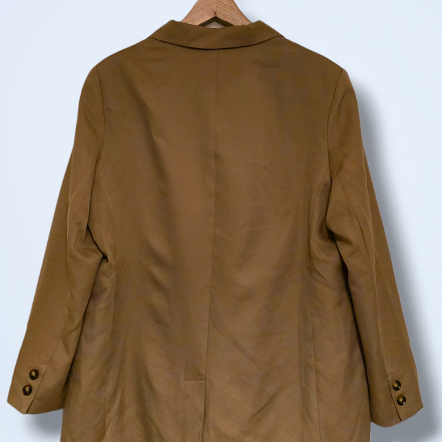 Sosandar New Double Breasted Camel Coloured Button Blazer