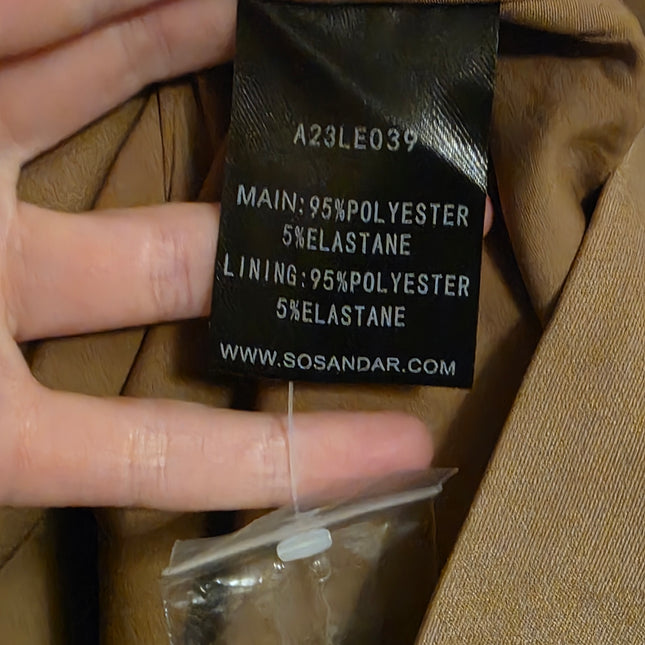 Sosandar New Double Breasted Camel Coloured Button Blazer