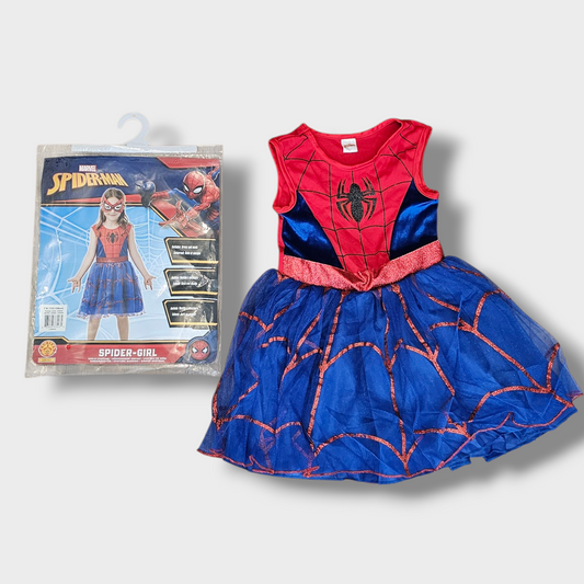 Spider-Girl Costume Dress – Rubies, Age 7–8 Years, Pre-Owned