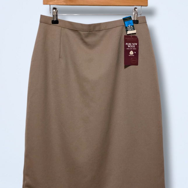 St Michael’s New with Tags Dark Calico New Wool Skirt Size 14