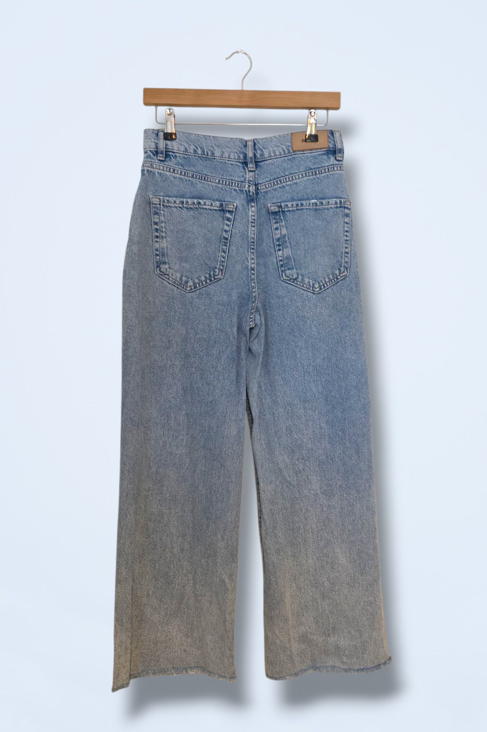 Blue High Waist Straight Leg Stradivarius Jeans UK 8