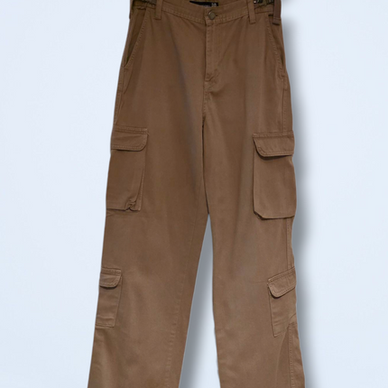 Brown Straight Leg Size UK 10 Stradivarius Cargo Trousers
