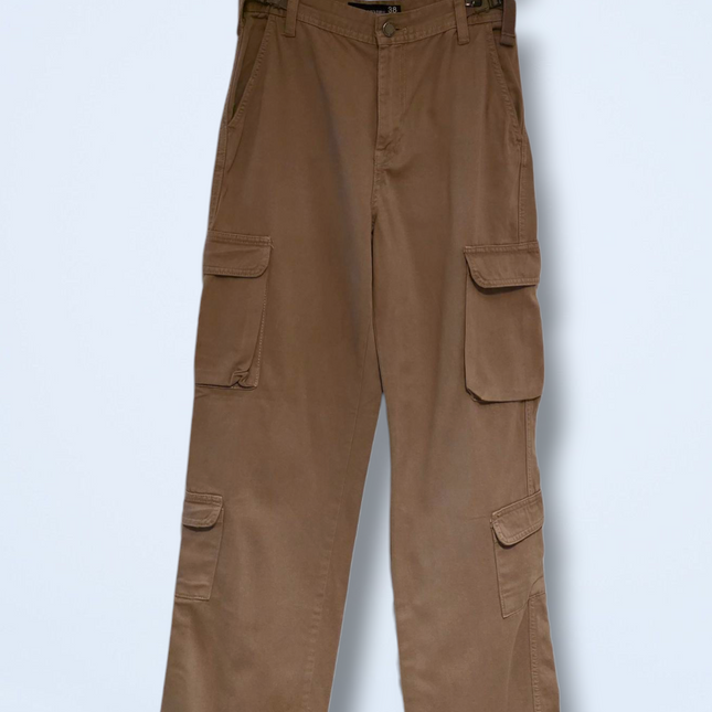 Brown Straight Leg Size UK 10 Stradivarius Cargo Trousers