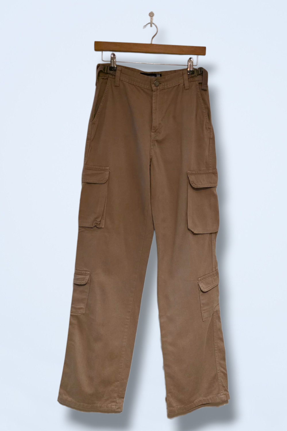 Brown Straight Leg Size UK 10 Stradivarius Cargo Trousers
