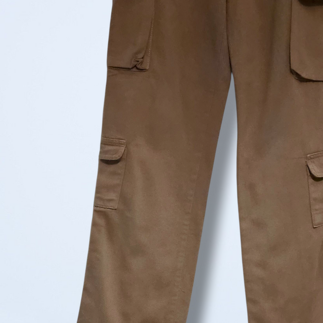 Brown Straight Leg Size UK 10 Stradivarius Cargo Trousers