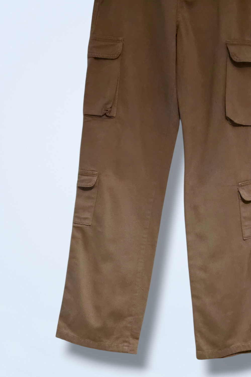 Brown Straight Leg Size UK 10 Stradivarius Cargo Trousers