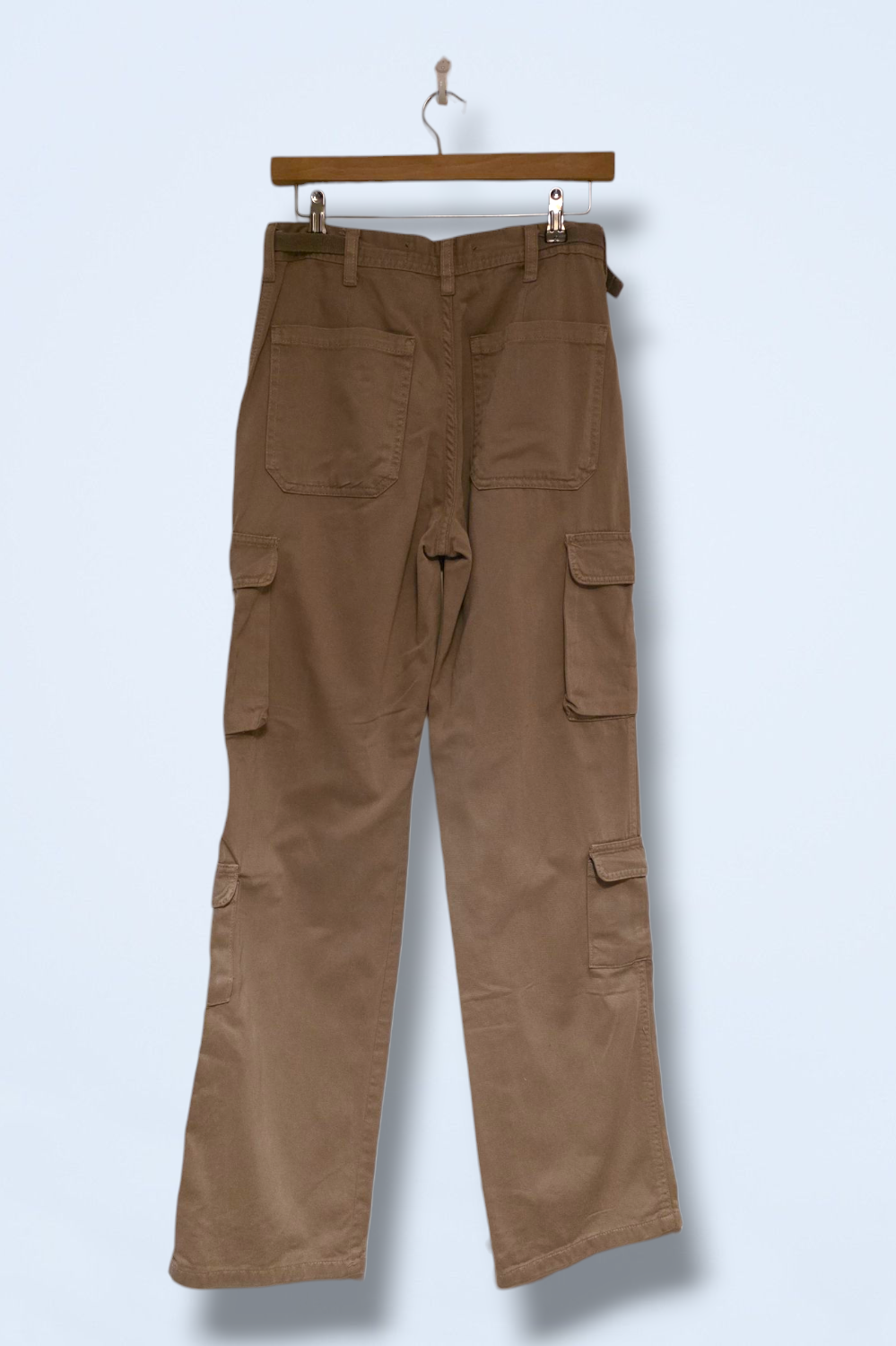 Brown Straight Leg Size UK 10 Stradivarius Cargo Trousers