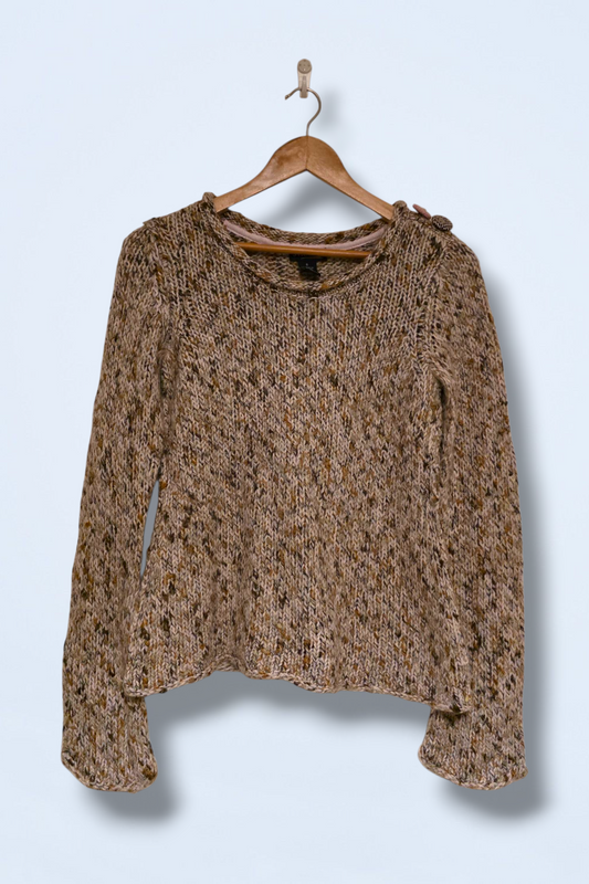 Strand Multicoloured Chunky Knit Mohair Blend Jumper Small