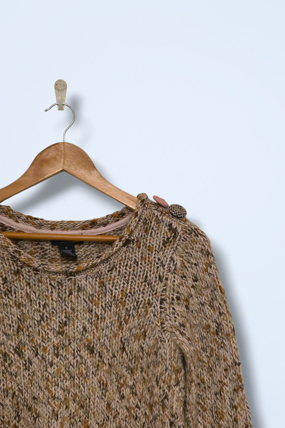 Strand Multicoloured Chunky Knit Mohair Blend Jumper Small