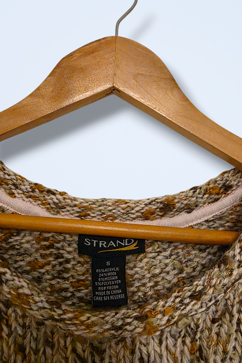 Strand Multicoloured Chunky Knit Mohair Blend Jumper Small