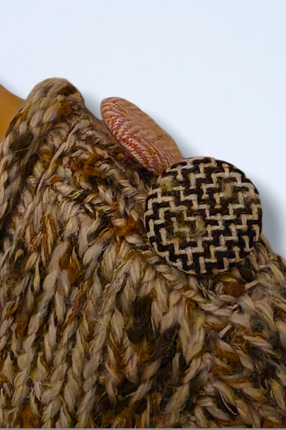 Strand Multicoloured Chunky Knit Mohair Blend Jumper Small