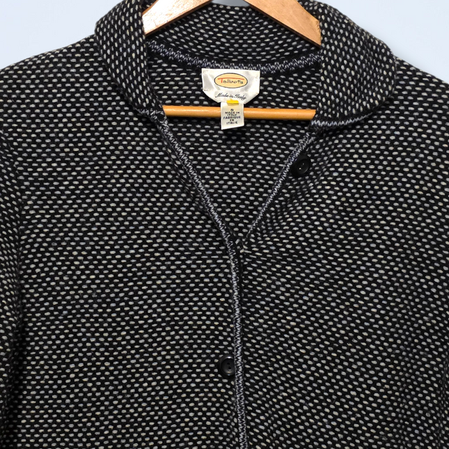 Black & Grey Vintage Talbots Wool Button-up Cardigan Small