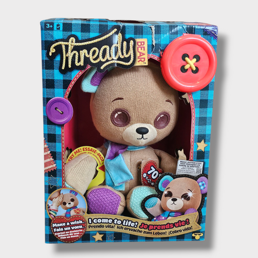 Thready Bear Interactive Plush Toy – New & Boxed