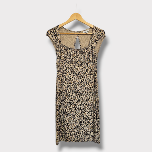 Topshop Leopard Print Bodycon Dress – UK 8