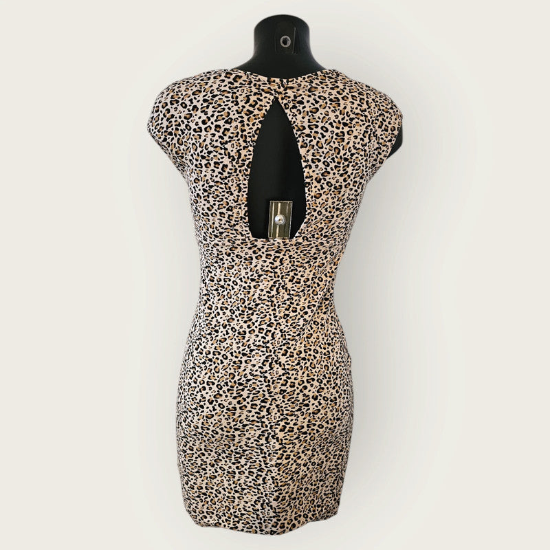 Topshop UK 8 Leopard Print Mini Dress