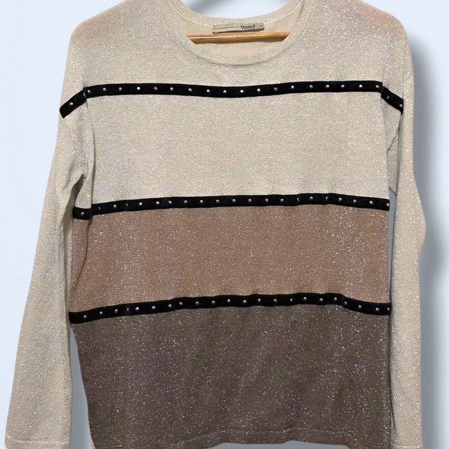 Trend by Captain Tortue – Size T1 (8-10) – Striped Sweater