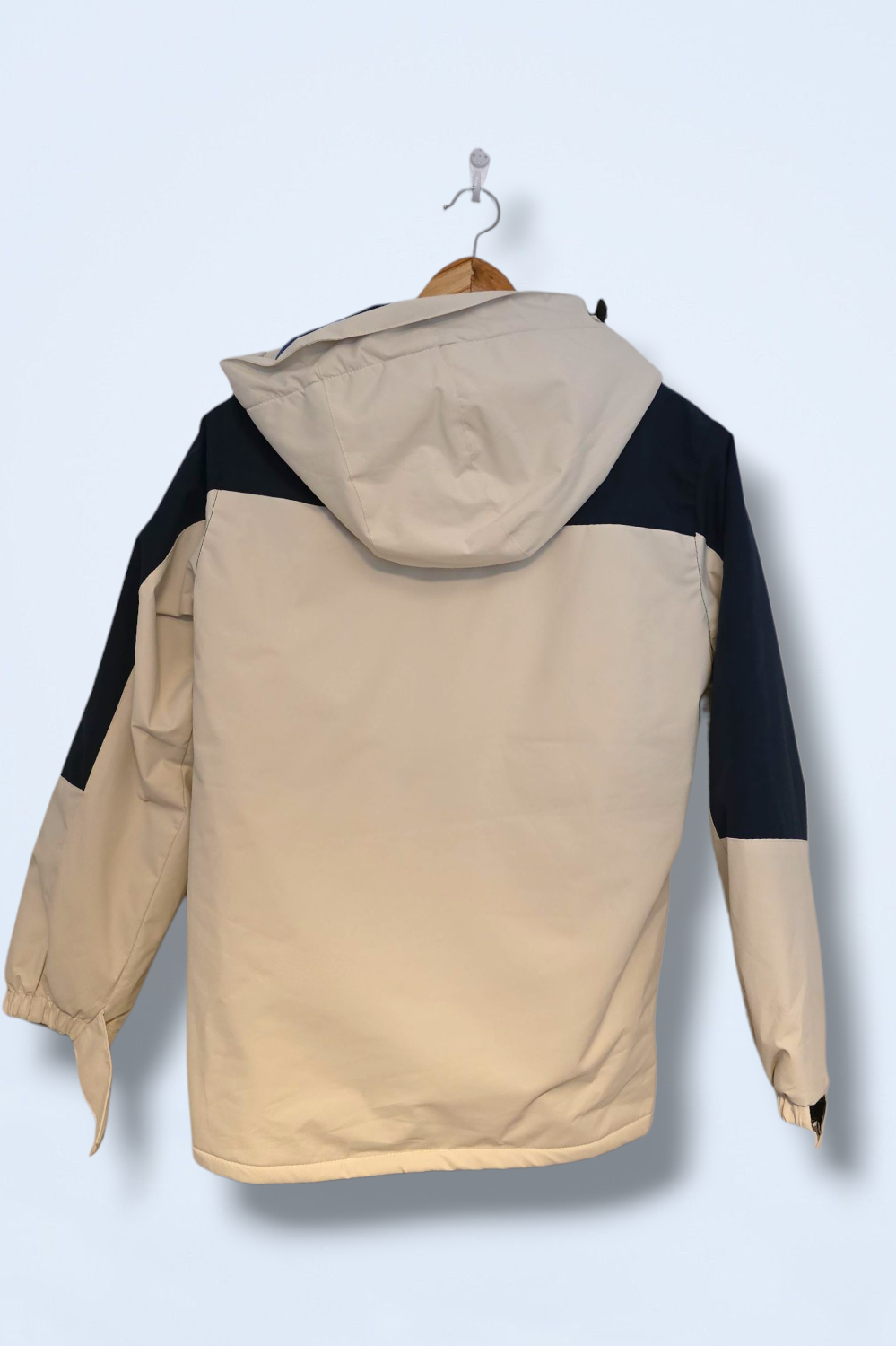 Unbranded Size Small Beige & Blue Fur-lined Coat