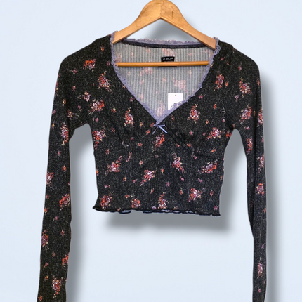 Urban Outfitters Floral Print Cropped Top New Size Medium