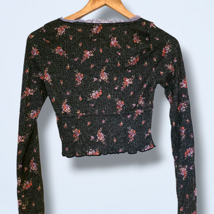 Urban Outfitters Floral Print Cropped Top New Size Medium