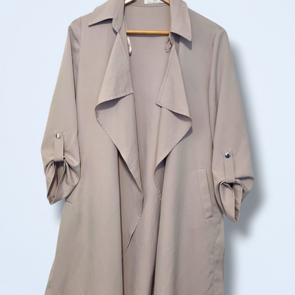 Wallis Petite UK 10 Beige Rolled Sleeve Jacket