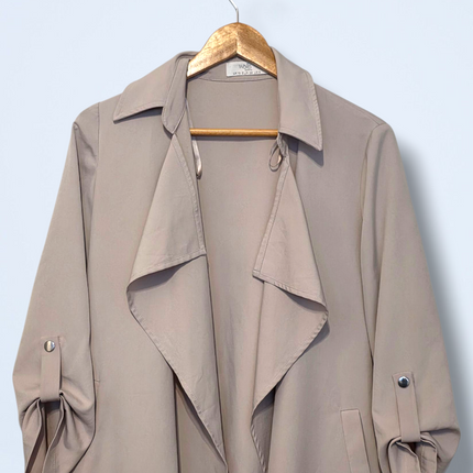 Wallis Petite UK 10 Beige Rolled Sleeve Jacket