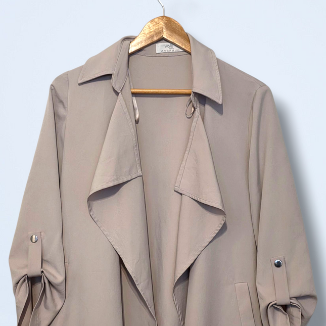 Wallis Petite UK 10 Beige Rolled Sleeve Jacket