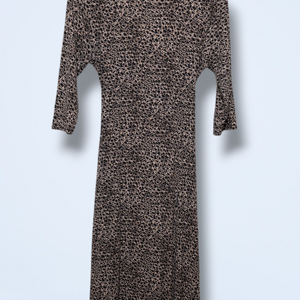 Wallis – Size 14 Petite – Animal Printed Wrap Dress – Short Sleeved