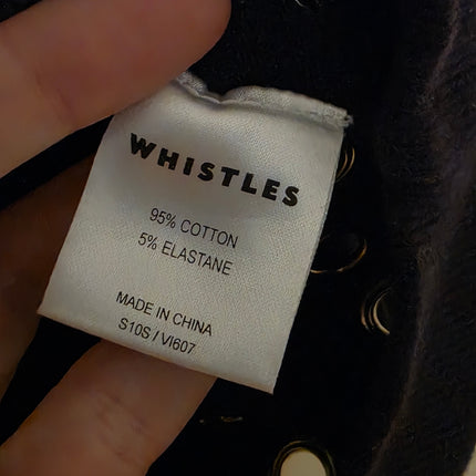 Whistles Size 10 Navy ¾ Sleeved Jumper Dress