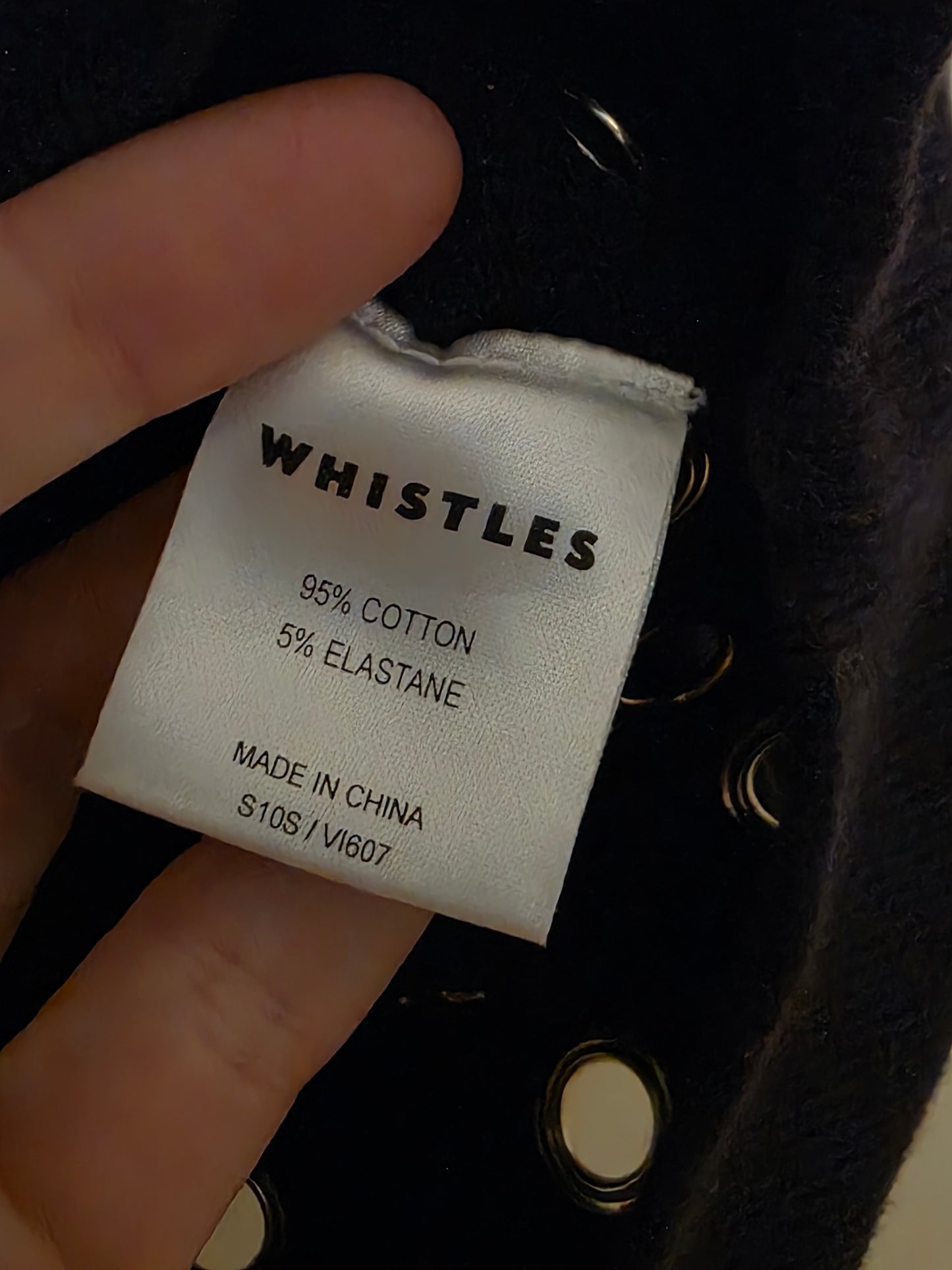 Whistles Size 10 Navy ¾ Sleeved Jumper Dress