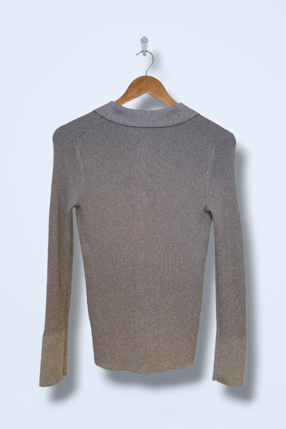 The White Company Sparkle Ribbed Knitted Shirt New Size 12