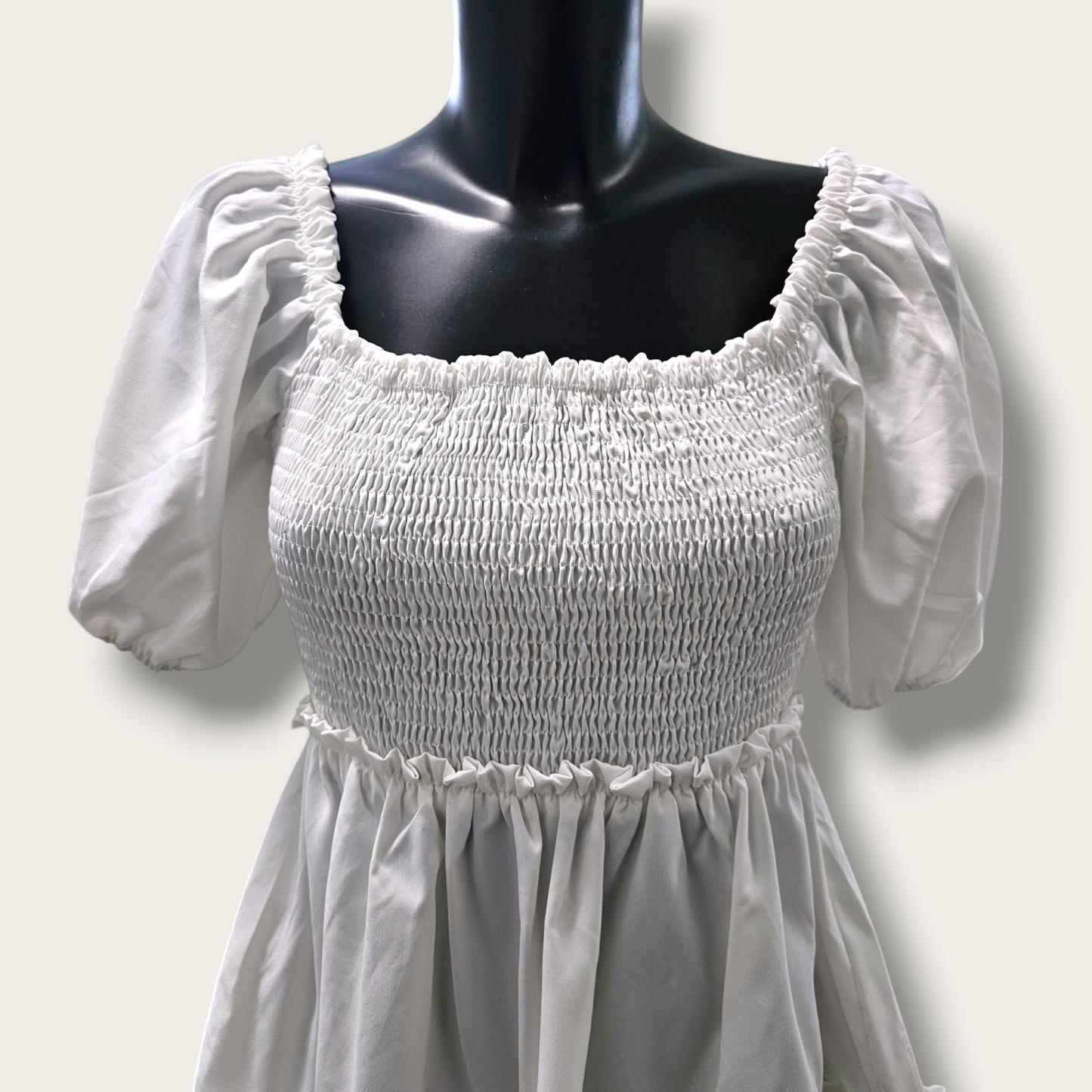 White Off-the-shoulder Summer Dress New Size 10