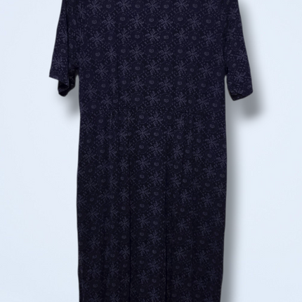 White Stuff – UK 14 – Blue Printed Dress – Short-sleeved