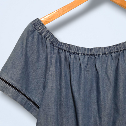 White Stuff – Size UK 12 – Off the Shoulder Denim Dress